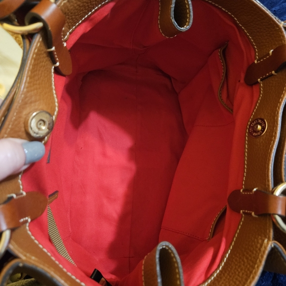 Brown Leather Dooney & Bourke Tote Bag - Picture 9 of 13